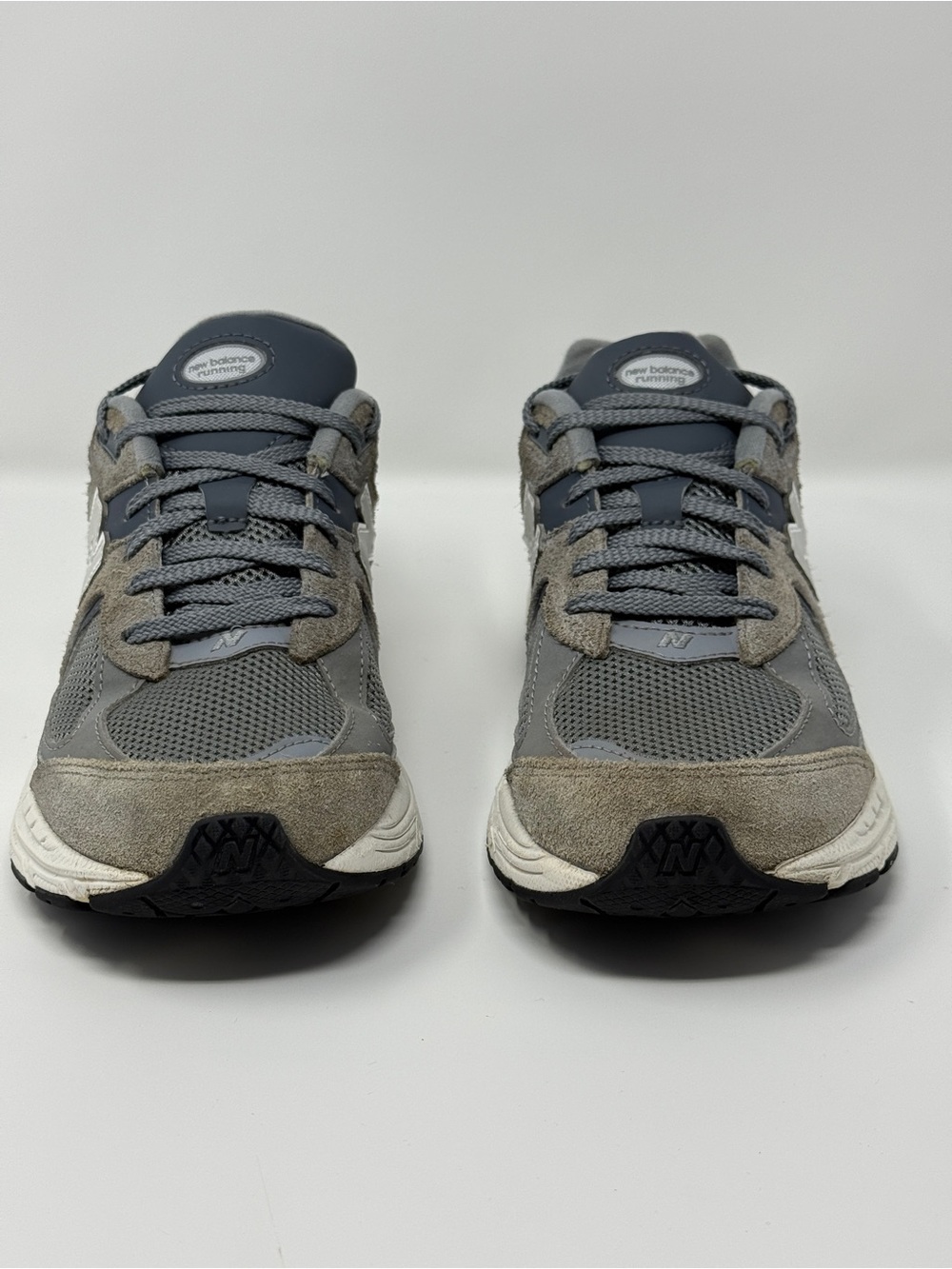 New Balance Gray Suede & Mesh Sneakers